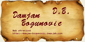 Damjan Bogunović vizit kartica